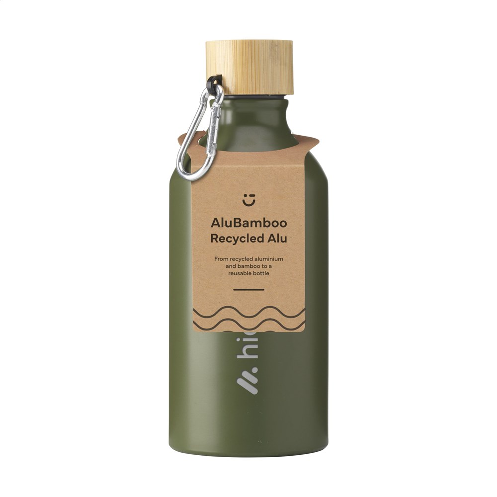 AluBamboo GRS Recycled Alu 500 ml waterfles - groen