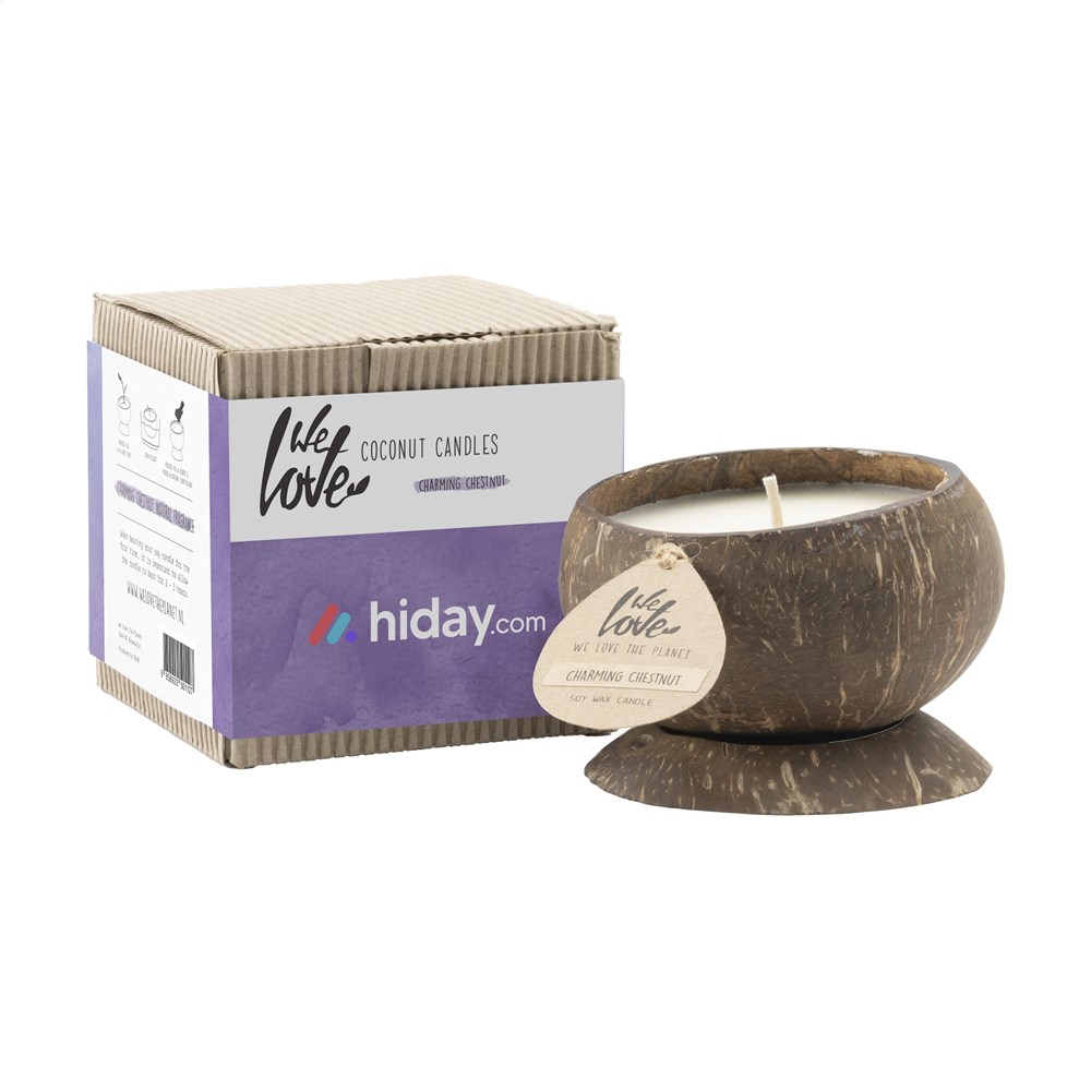 We Love The Planet Coconut Candle kaars - charming Chestnut