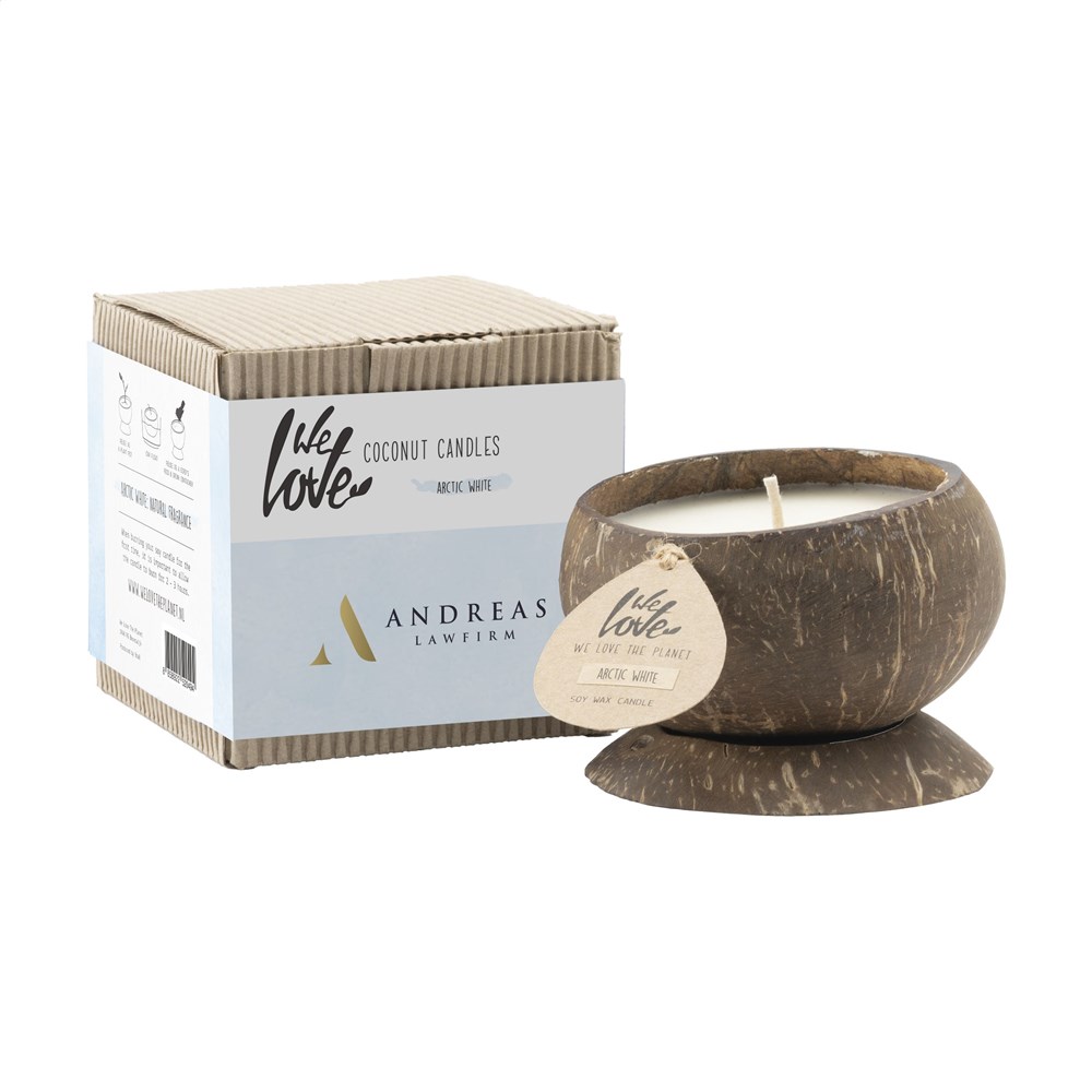 We Love The Planet Coconut Candle kaars - arctic White
